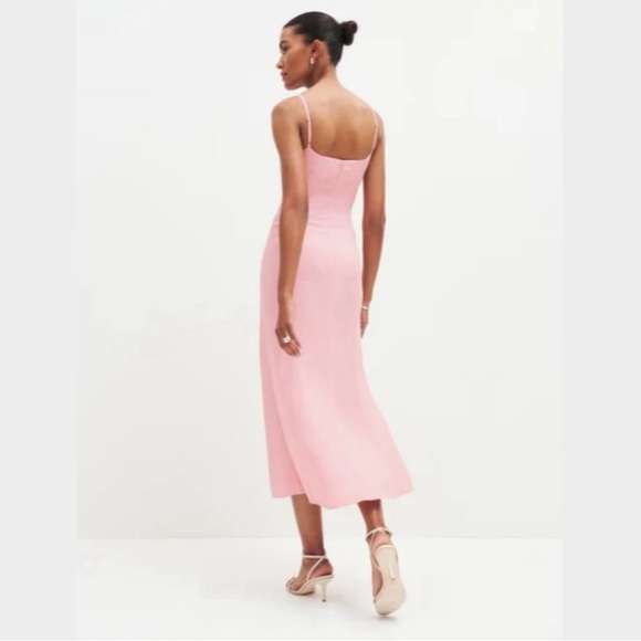 NWOT Reformation Pink Liya Sleeveless Dress size 0 party - Picture 2 of 9